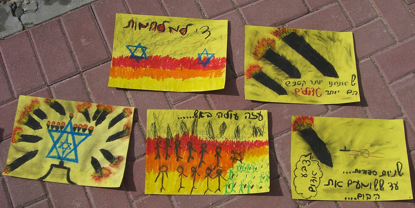 Drawings made by Israelis as part of a mind-body skills exercise