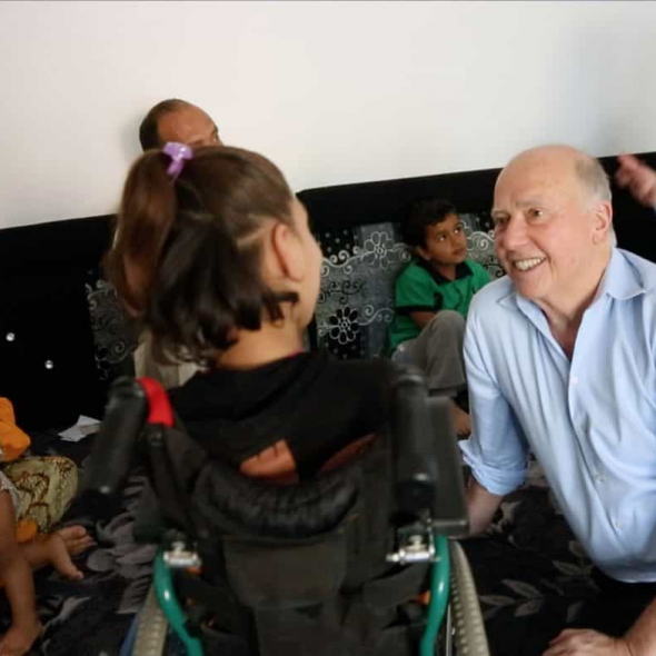 James Gordon, MD visits the home of Syrian refugees