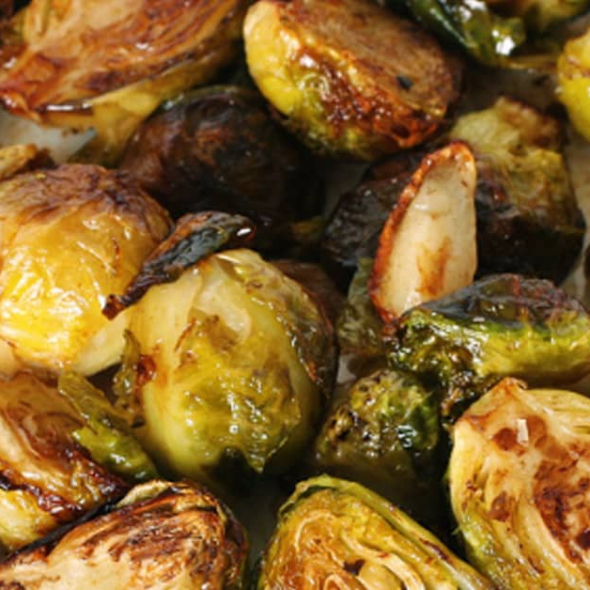 roasted brussels with maple